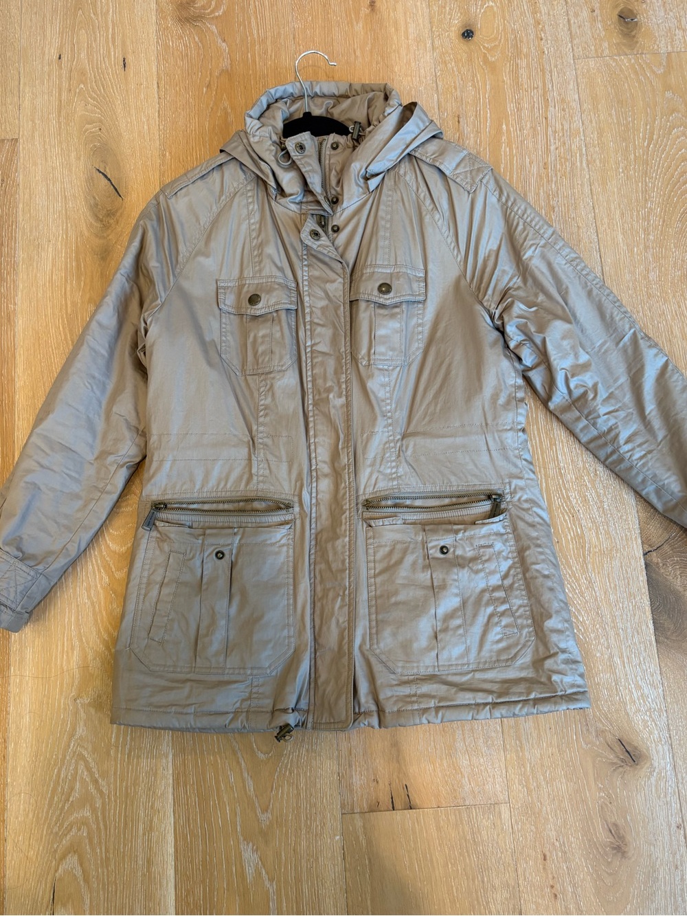 Michael Kors light Khaki Hooded Lightweight Parka